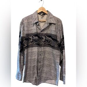 Brooks & Dunn pearl, snap western shirt, vintage collection size medium